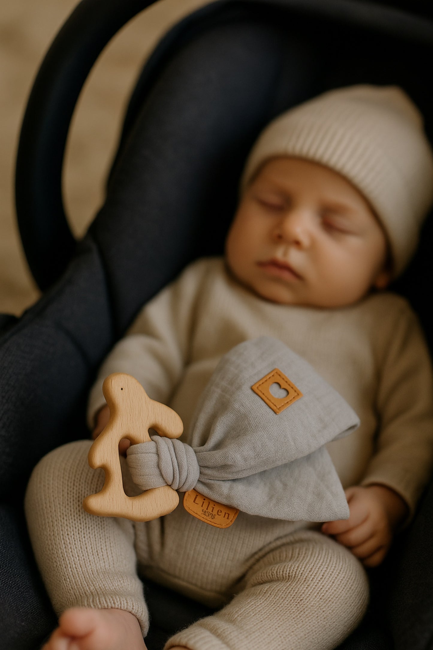 Motorikschleife Beißring Musselin