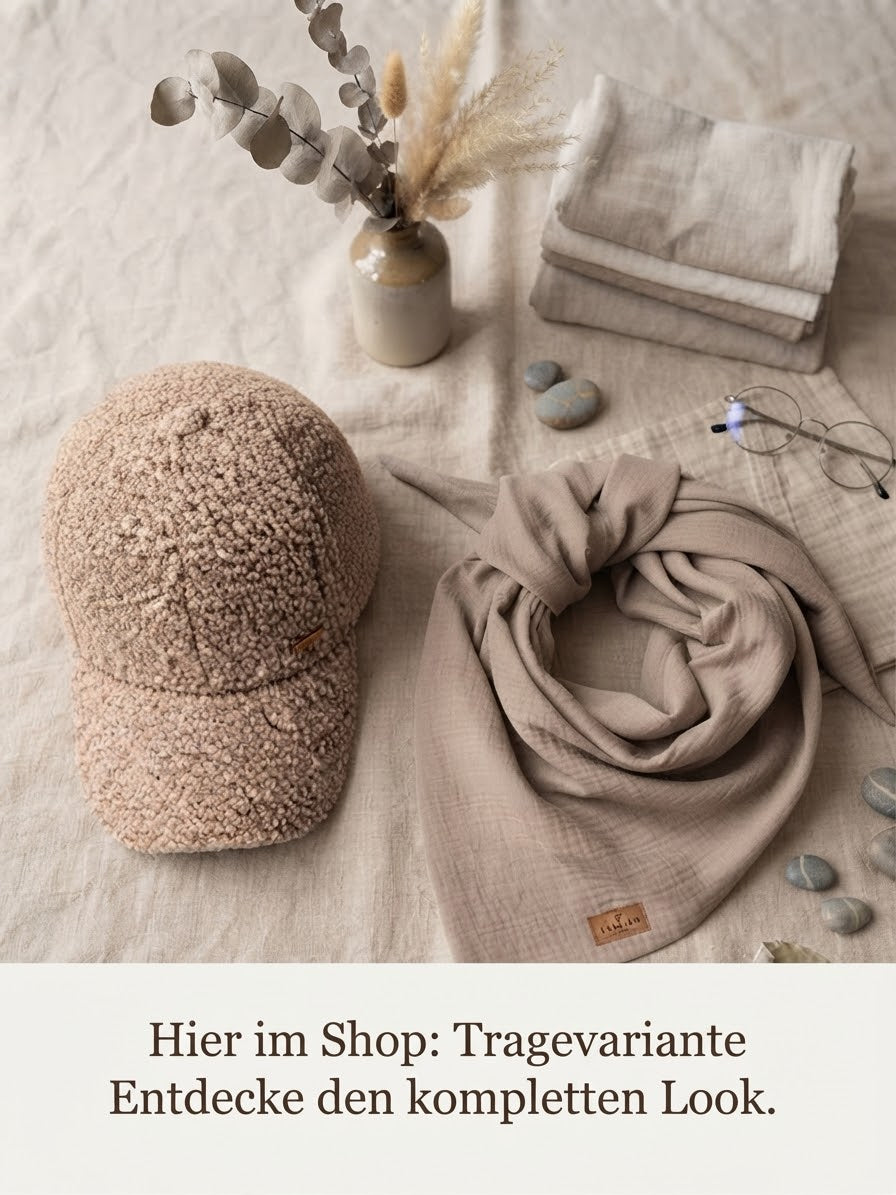 Baseball Kuschelige Teddy-Cap in Beige