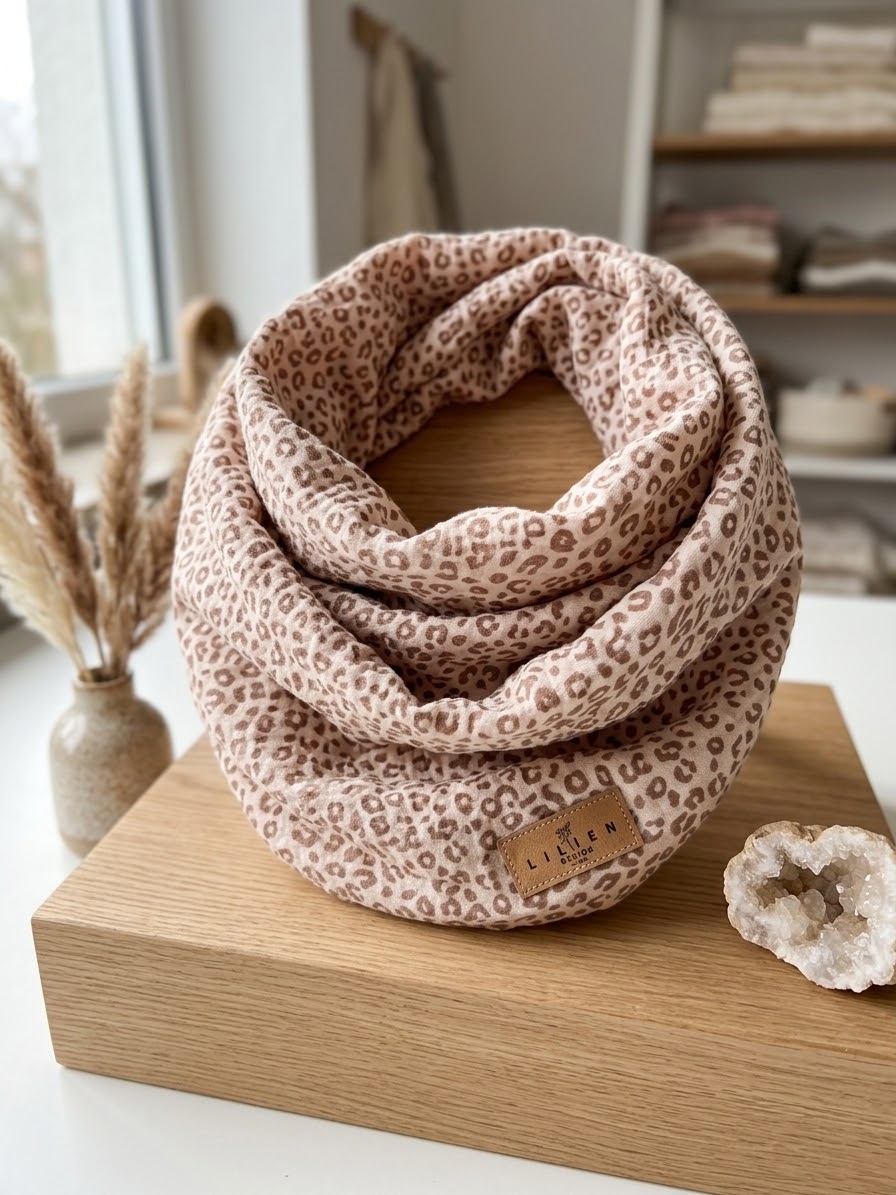 Musselin Loop Leo Beige