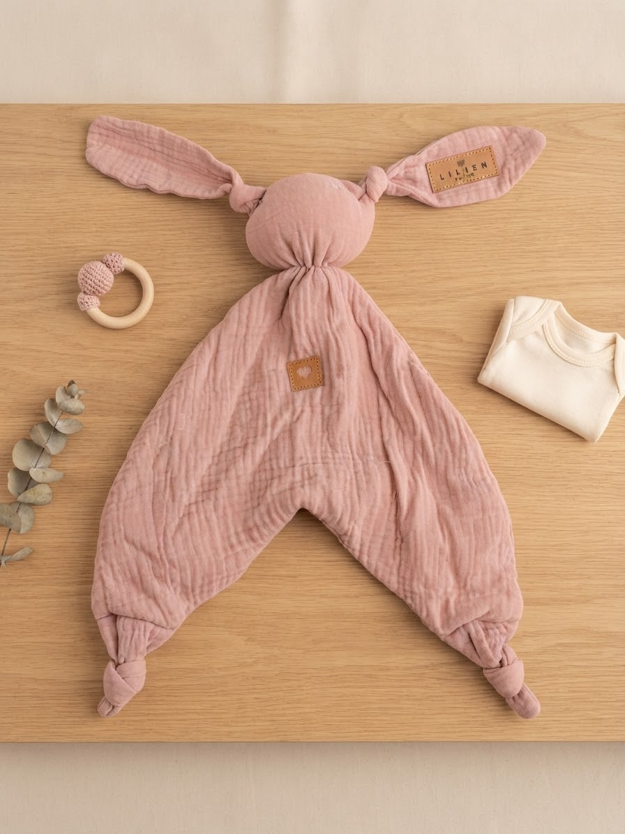 Schmusetuch Hase mit Knotenohren