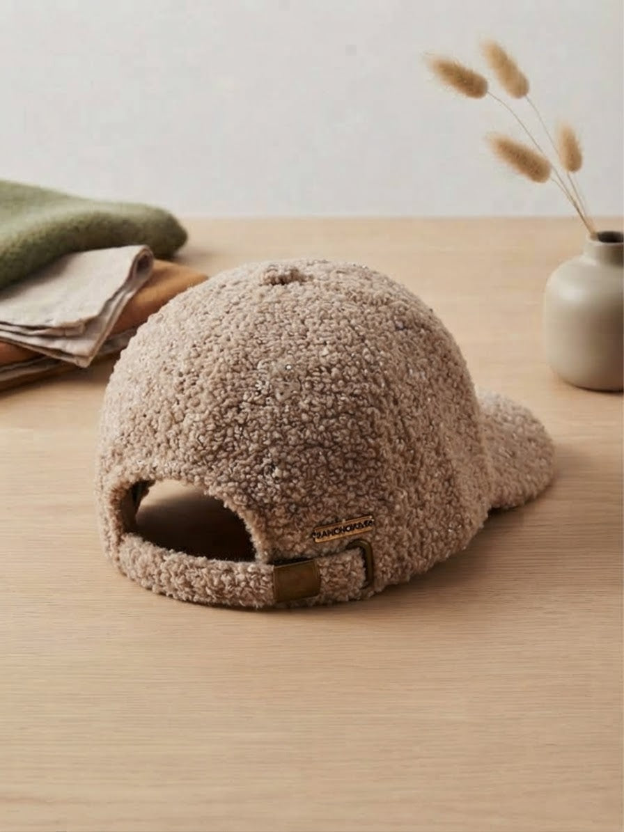 Baseball Kuschelige Teddy-Cap in Beige