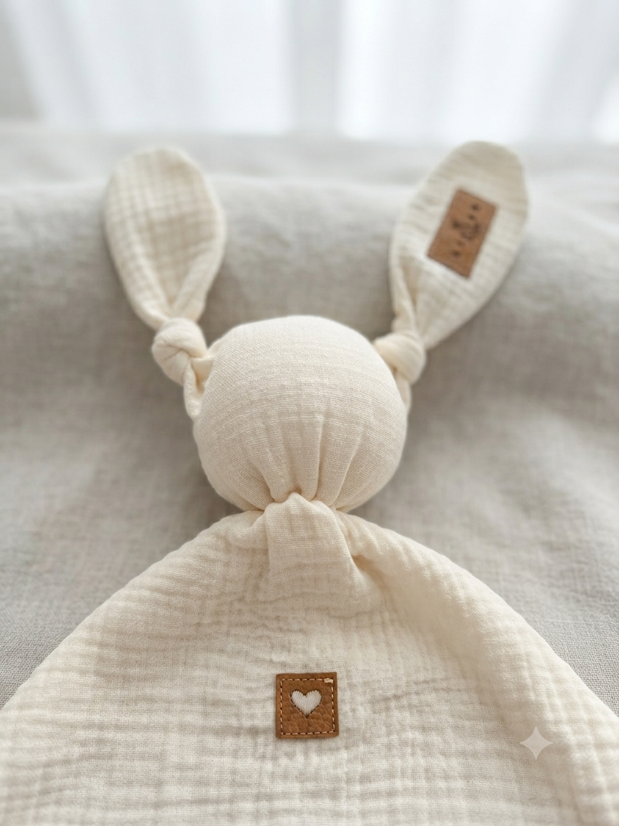 Schmusetuch Hase mit Knotenohren