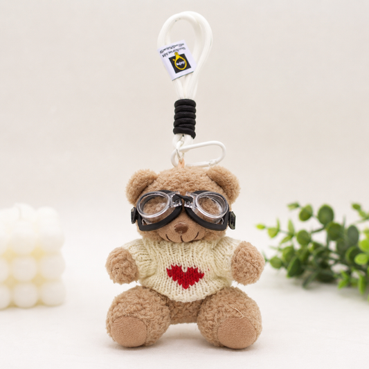 Schlüsselanhänger Teddybär white
