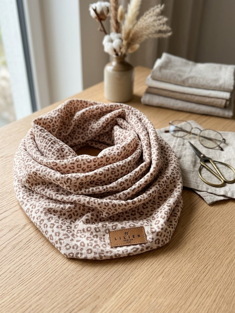 Musselin Loop Leo Beige