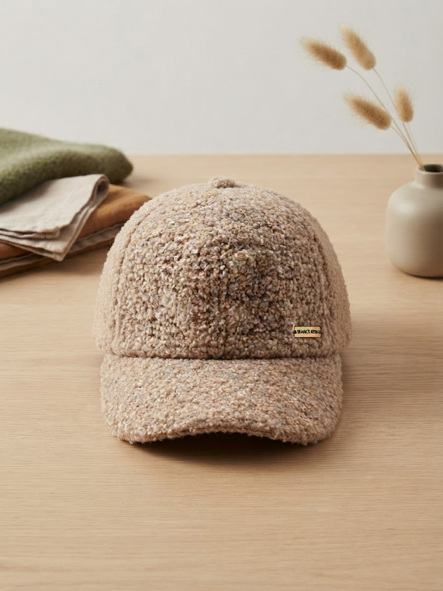 Baseball Kuschelige Teddy-Cap in Beige