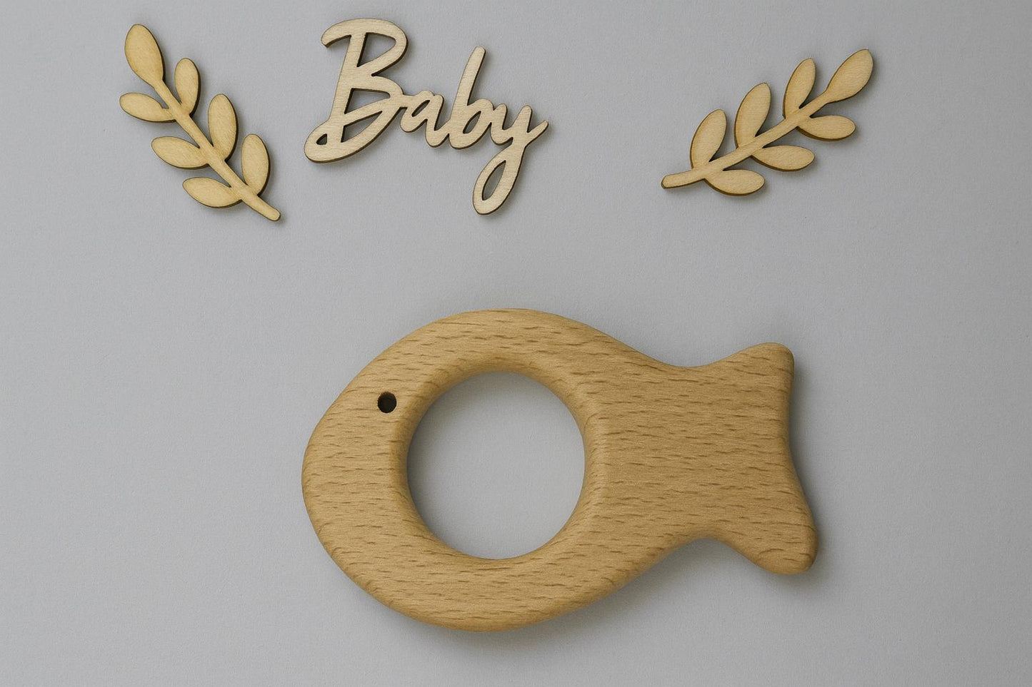 Babyrassel Motorik Beißring Fisch